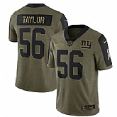 Nike New York Giants 56 Lawrence Taylor 2021 Olive Salute To Service Limited Jersey Dyin,baseball caps,new era cap wholesale,wholesale hats